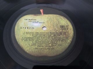 The Beatles White Album 1968 Vinyl LP Apple Records SWBO - 101 Numbered 0241595 6
