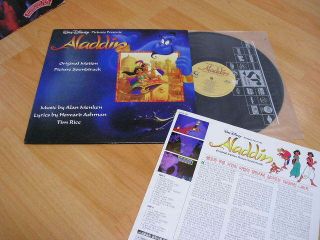 Disney Aladdin 1992 Korea Vinyl Lp 12 " Ex Tim Rice Alan Menken Regina Belle Ost
