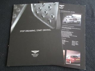 2004 2005 Bentley Certified Pre - Owned Brochure & Arnage R Red Label Sheet Set
