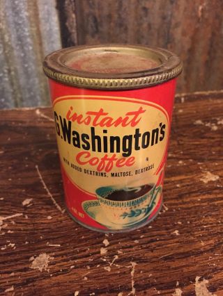 Vintage G.  Washington Instant Coffee Tin Can 4 Oz.