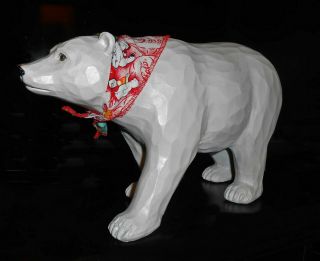 Polar Bear Decoy Statue Decor Coca Cola