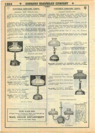 1930 Advert 7 Pg Coleman Gas Gasoline Lantern Lamp Parts Repair Price List