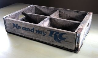 Vintage Rc Royal Crown Cola Wood Box Crate
