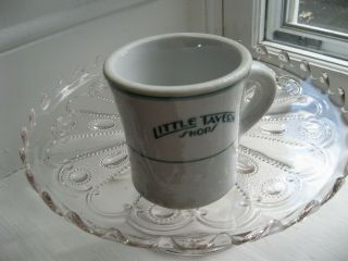 Little Tavern Shops Coffee Cup Mug Shenango Usa Green And White Restaurant Ware