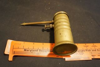 Old Vtg Collectible Eagle Brass Oil Can Oiler Finger Pump 7