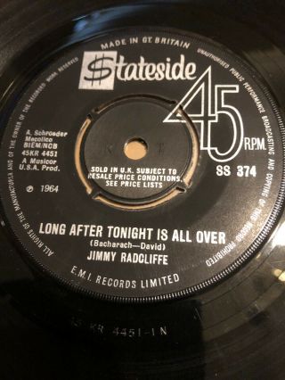 JIMMY RADCLIFFE - LONG AFTER TONIGHT IS ALL OVER - 1965 STATESIDE 374 N/MINT 2