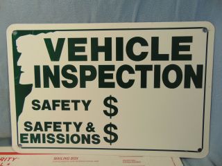 Vintage Metal Inspection Station Sign Hampshire Man On The Mountain L@@k
