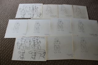 Herge The Adventure Of Tintin Animation Hand Sketches Model Sheets 55