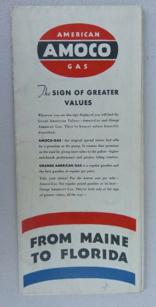 1934 England York Jersey road map Amoco oil gas 2