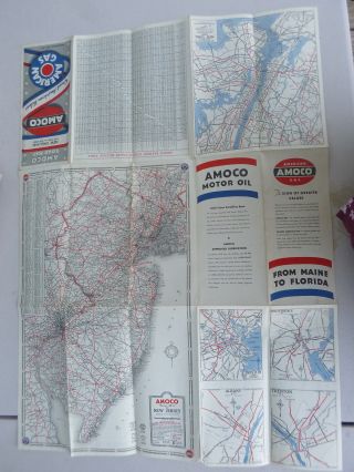 1934 England York Jersey road map Amoco oil gas 4