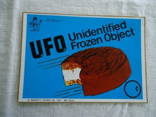 1977,  Good Humor Truck " Ufo,  Unidentified Frozen Object,  Ice Cream Sticker "
