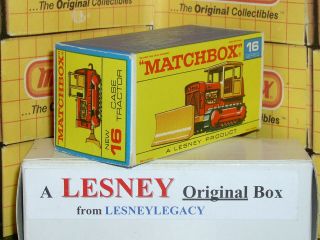 Matchbox Lesney 16d Case Bulldozer Type F Model Empty Box Only