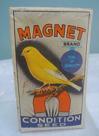 Vintage Bird Seed Packet Advertising Magnet Brand Printed Box 1950s Prop Display