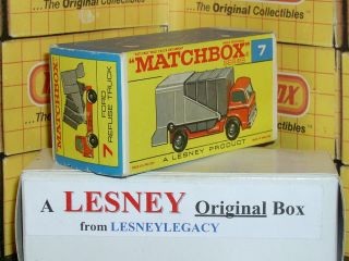 Matchbox Lesney 7c Ford Refuse Truck Type F Empty Box Only