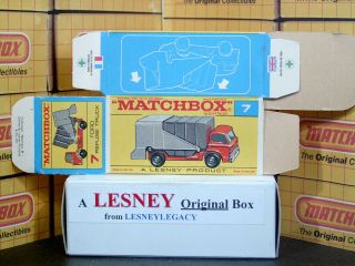 Matchbox Lesney 7c Ford Refuse Truck Type F Empty Box Only 3