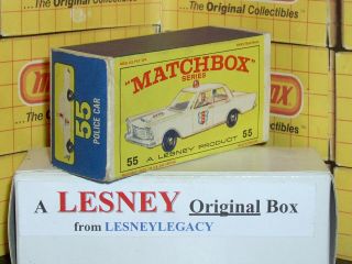 Matchbox Lesney 55c Ford Galaxie Police Car Type E3 Empty Box Only