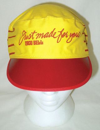 Rare Vintage 80s Painters Hat Taco Bell Fast Food Employee Worker Uniform Promo