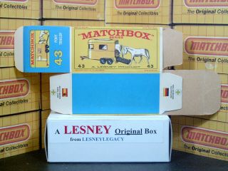 Matchbox Lesney 43c Pony Trailer Type E4 Empty Box Only 4