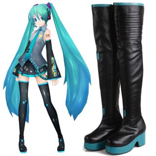 Handmade Vocaloid Hatsune Miku Cosplay Boots Shoes Customized