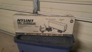 Nylint Pressed Steel GMC 18 wheeler toy truck Louis Rich Semi 7