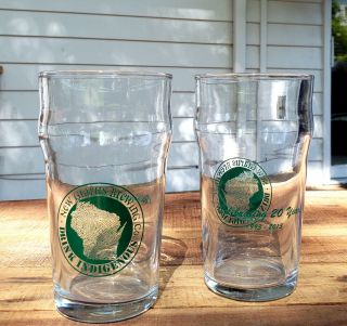 2 Glarus Brewing Co.  Pint Glasses Celebrating 20 Years 1993 - 2013 Spotted Cow