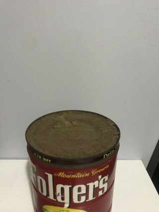 VINTAGE Folgers 2 LB Coffee Can 1959 Tin 2