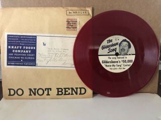 The Great Gildersleeve Kraft Foods $50,  000 Song Contest Record Rare W/envelope