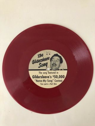 The Great Gildersleeve Kraft Foods $50,  000 Song Contest Record Rare W/Envelope 4