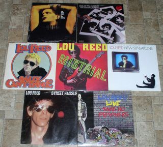 Lou Reed –lot Of 7 Lp Lps - Animal,  Wild Side,  Sally,  Mistrial,  Sensations,  Hassl