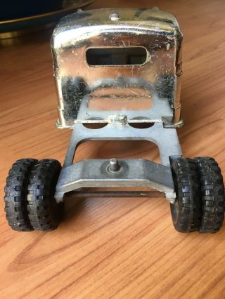 Vintage Structo Toys Chrome and Metal Semi Truck Cab C - 3044 3