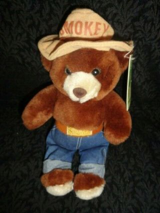 Vintage 1985 Smokey The Bear 12 " Plush Doll Toy Stuffed Animal Three Bears Inc