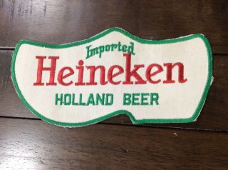 Large 8¾ Inch 1960s Heineken Beer Back Patch Tavern Trove