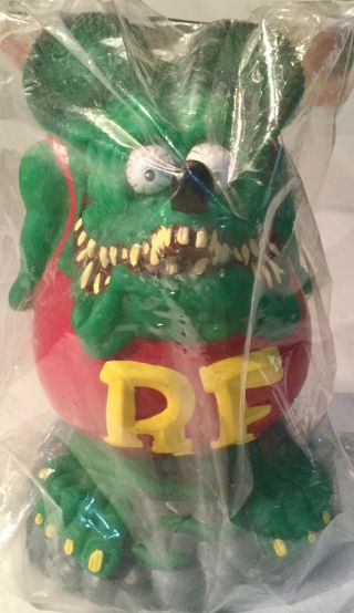 RAT FINK Big Daddy Roth Green Figure Mold Coin Bank RARE Licensed 2001 3