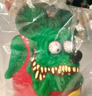 RAT FINK Big Daddy Roth Green Figure Mold Coin Bank RARE Licensed 2001 8