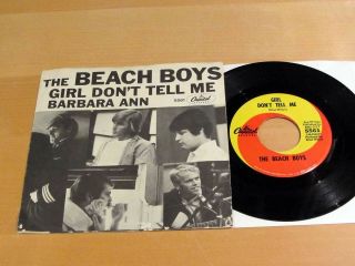 Rare Beach Boys 45 W/pic Sleeve Girl Don 