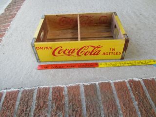 Vintage 1968 Coca - Cola Wooden Bottle Crate Carrier Chattanooga Tenn.
