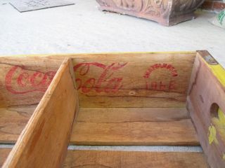 Vintage 1968 Coca - Cola Wooden Bottle Crate Carrier Chattanooga Tenn. 4