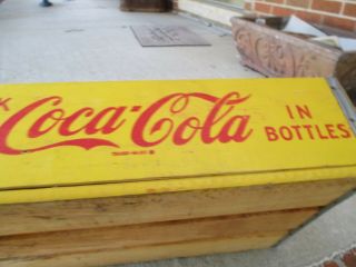 Vintage 1968 Coca - Cola Wooden Bottle Crate Carrier Chattanooga Tenn. 6