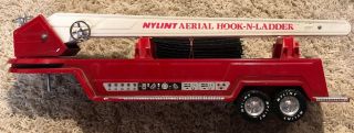 Vintage Nylint Vintage Toy Trailer Only Pressed Steel Aerial Hook - N - Ladder Fire