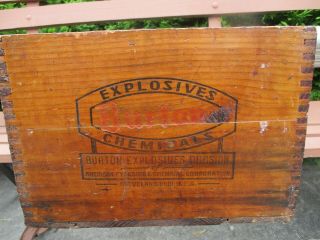 Rare Burton Dynamite Explosives Wood Box