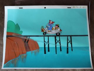 Bozo The Clown Animation Cel Hand Painted Background 623