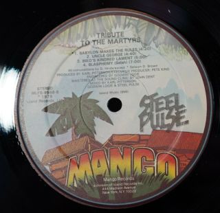 STEEL PULSE “Tribute to the Martyrs” 1979 Mango Reggae Vinyl 6