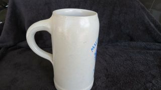 Malteser Brauerei Clay 1 Liter Mug - Stein Amberg Germany Circa 1970 ' s 3