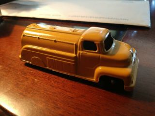 Old House Attic Find Vintage 1950’s Tootsietoy Yellow Ford Oil Tanker Truck Toy