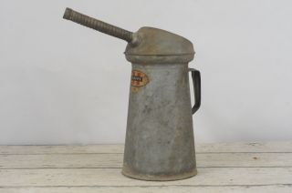 Vintage Huffy Oil Can With Flexible Galvanized Spout 1 Gallon Us 14 " H