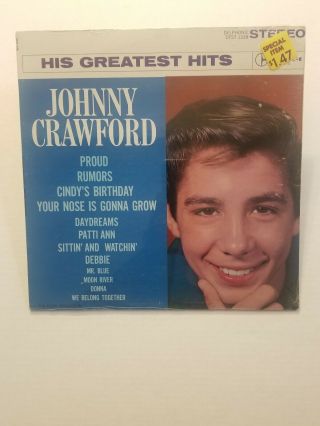 Vinyl Lp Johnny Crawford: His Greatest Hits; Orig 1963 Del - Fi Dfst - 1229; Vg,  / -