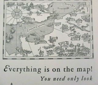 Vintage Rand Mcnally Map Print Ad 1926 Advertising
