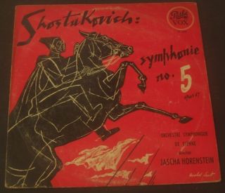 Shostakovich Symphonie No 5 Horenstein Pathe Vox Pl 7610 Lp 50 