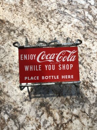 Coca Cola 2 Bottle Holder For A Cart