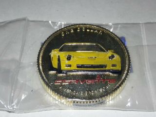 Gm Yellow Corvette Z06 One Dollar 100th Anniversary Coin Light Up